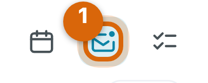 Close-up of the unread-only toggle in its active state, with the list filtered to unread conversations