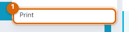 Close-up of the Print option in the options menu
