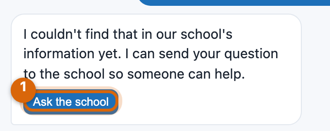 Close-up of an answer in the chat panel with its cited sources and the thumbs up/down row marked